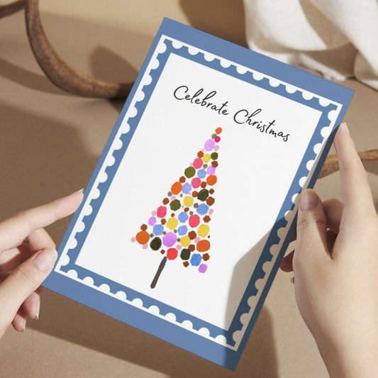 Celebrate Christmas Tree Holiday Greeting Cards