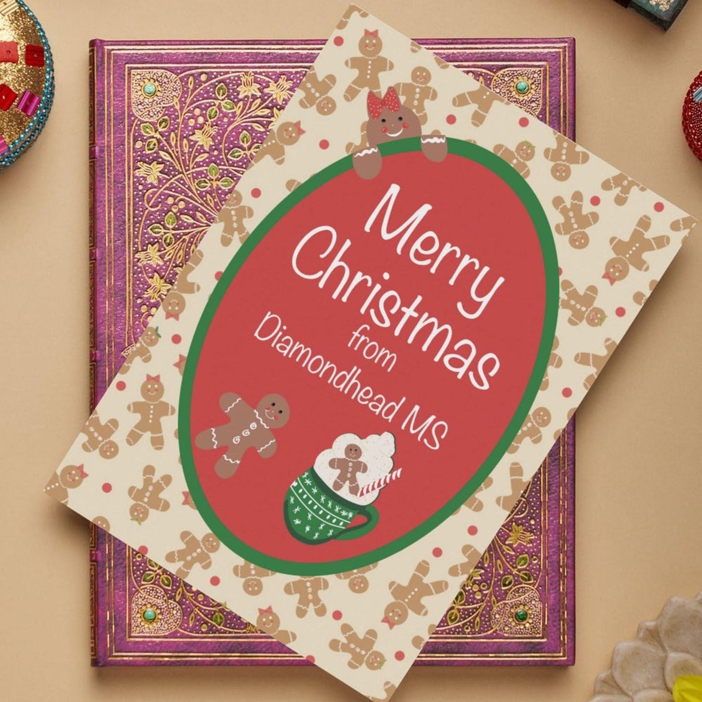 Personalized Christmas Card – Gingerbread People